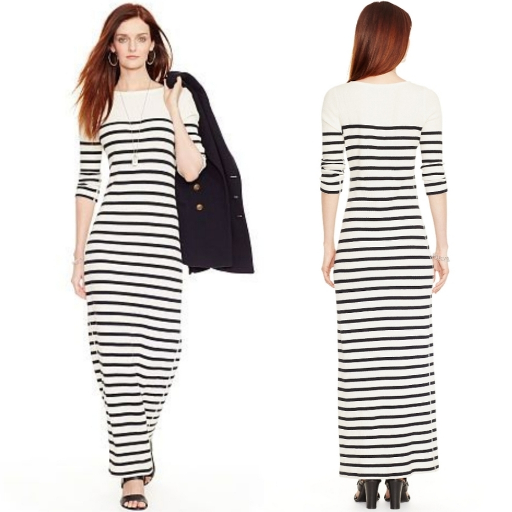 [POLO Ralph Lauren] Thermal Striped Maxi Dress